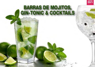 Barras de Mojitos, Gin-Tonics y Cocktails