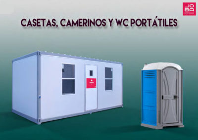 Casetas, Camerinos y Wc Portátiles